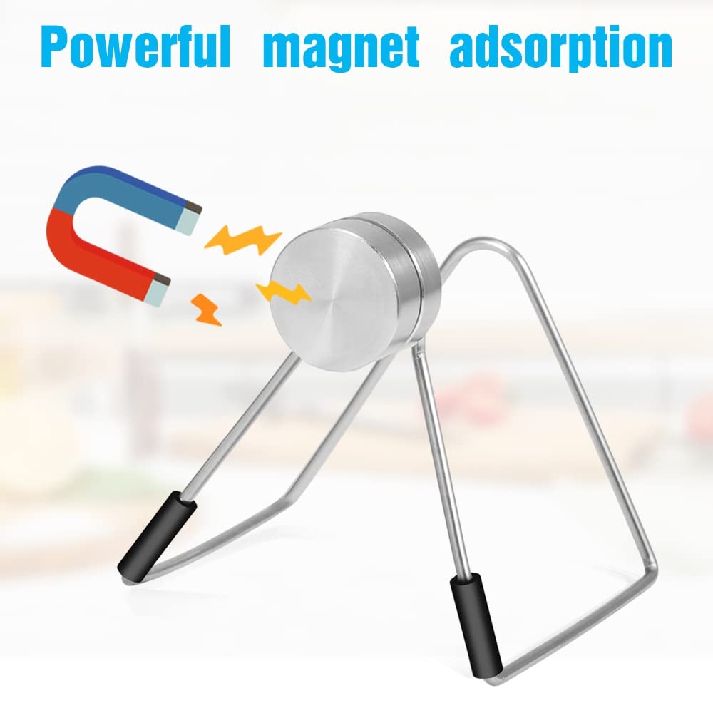 Magnetic Sponge Holder for Kitchen Sink Caddy Stainless Steel No Drilling with Adhesives Waterproof Quick Drying Kitchen Accessories — view 3