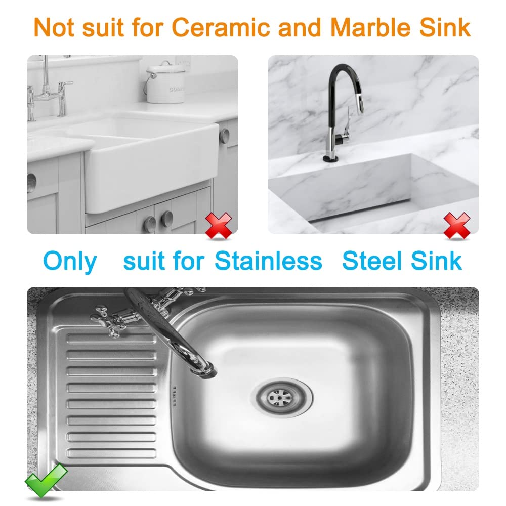 Magnetic Sponge Holder for Kitchen Sink Caddy Stainless Steel No Drilling with Adhesives Waterproof Quick Drying Kitchen Accessories — view 4