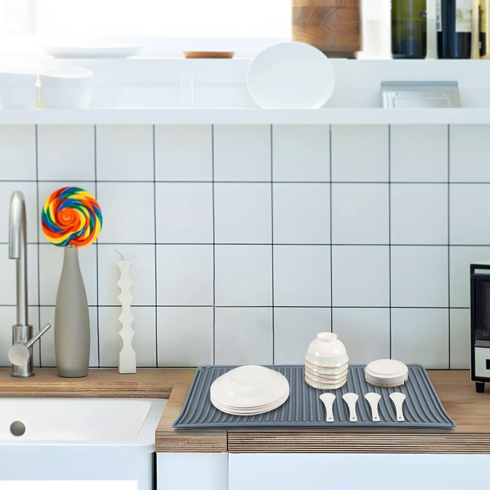 Electric Stove Top Cover, Silicone 20′′ x 28′′ Foldable Glass Top Stove Cover Dish Drying Mat for Kitchen Counter Extra Large — view 5