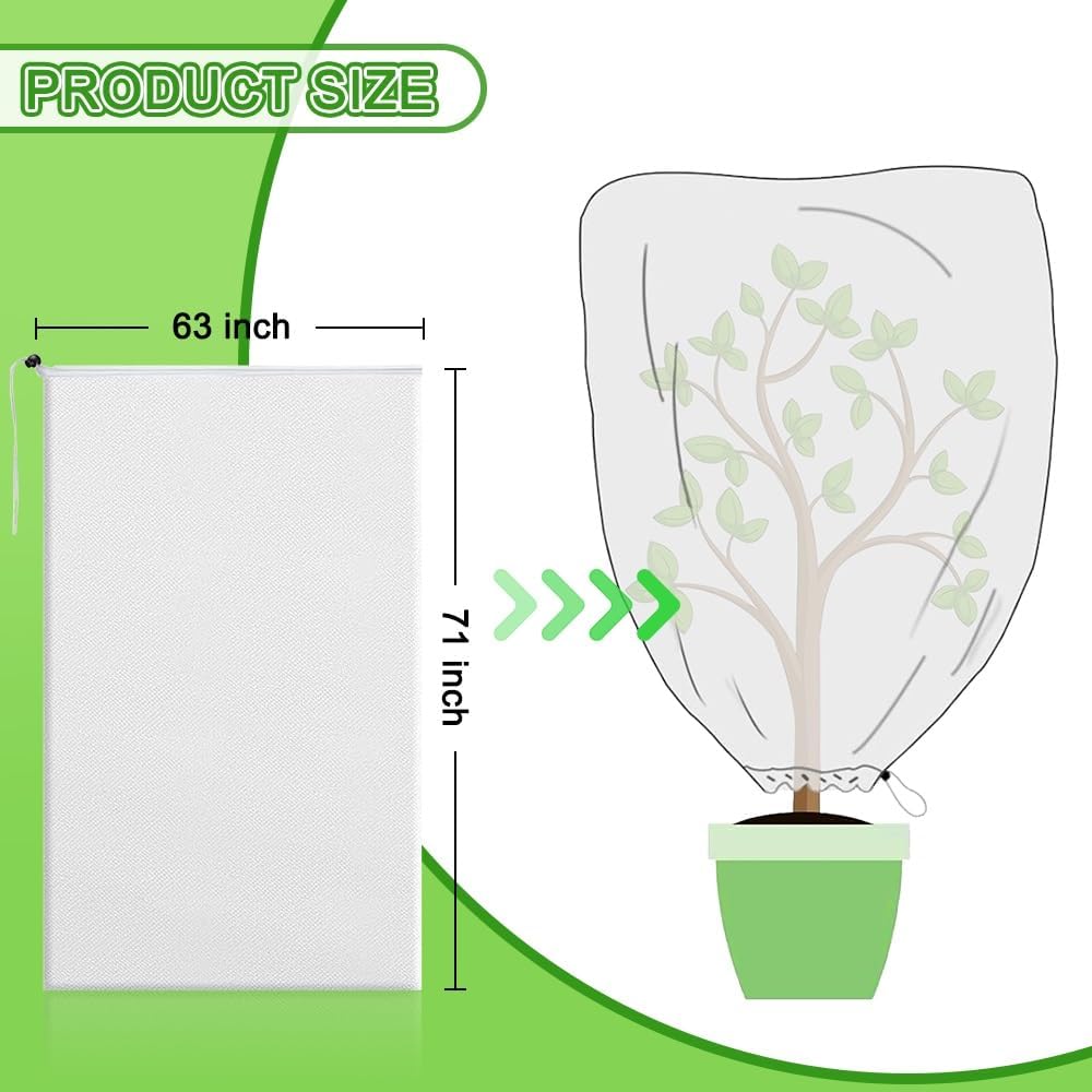 Plant Covers Freeze Protection Winter Reusable Plants Jacket Frost Blanket Warm Reusable Plant Cover Bags for Winter Frost Sun Outdoor Garden Plants Protection — view 2