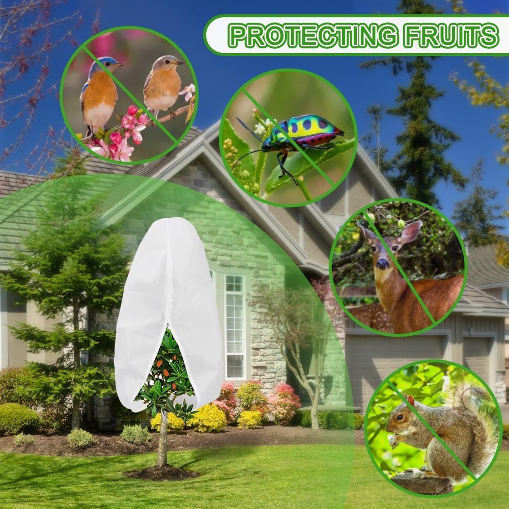 Plant Covers Freeze Protection Winter Reusable Plants Jacket Frost Blanket Warm Reusable Plant Cover Bags for Winter Frost Sun Outdoor Garden Plants Protection — view 4