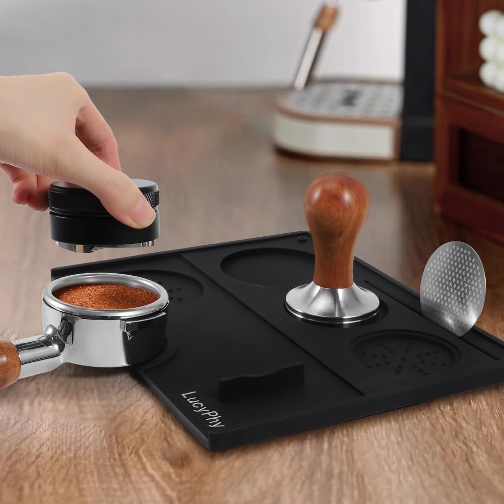 Espresso Tamping Mat Anti-Slip Coffee Tamp Mat Coffee Tamper Pad Espresso Accessory Tamp Station for Barista Tool for Home Kitchen Bar Coffee Shop — view 4