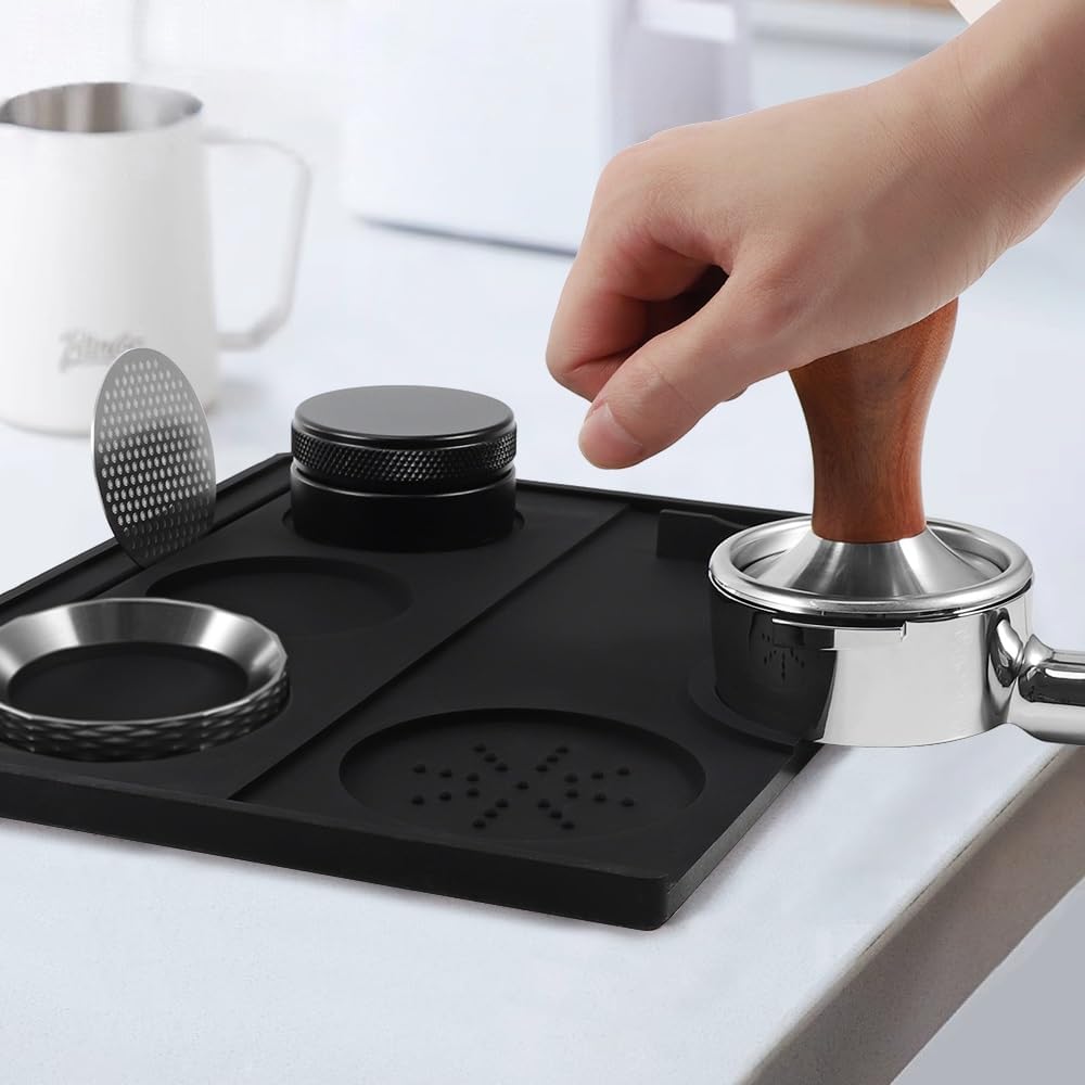 Espresso Tamping Mat Anti-Slip Coffee Tamp Mat Coffee Tamper Pad Espresso Accessory Tamp Station for Barista Tool for Home Kitchen Bar Coffee Shop — view 6